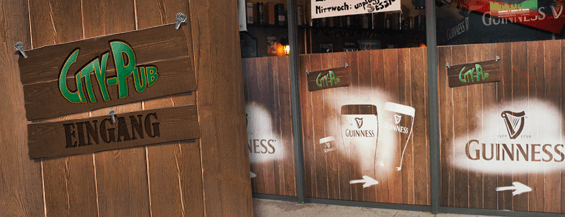 CityPubChemnitz_Fensterbeschriftung future werbeagentur chemnitz