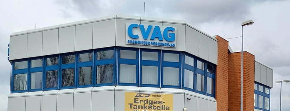 Werbeagentur Chemnitz stellt Leuchtwerbung für CVAG her.