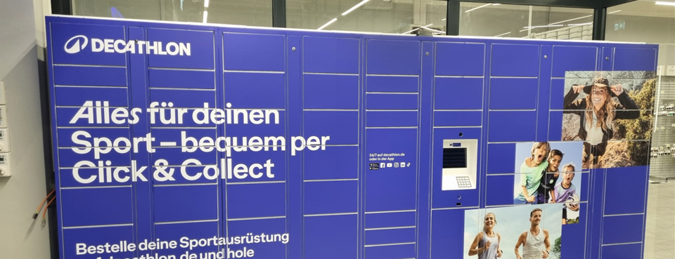 Beschriftung von Containern von Decathlon