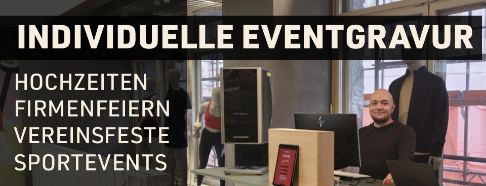 Eventgravur als Service für Ihr Event